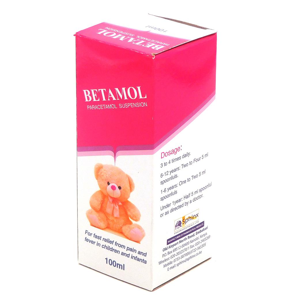 Paracetamol 120mg/5ml Suspension 100ml (Betamol)