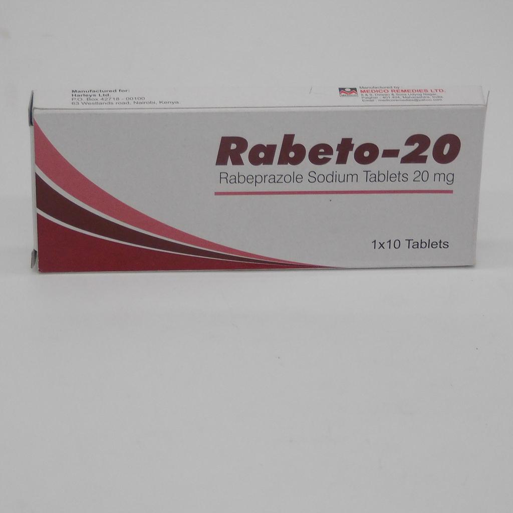 Rabeprazole 20mg Tablets (Rabeto) 