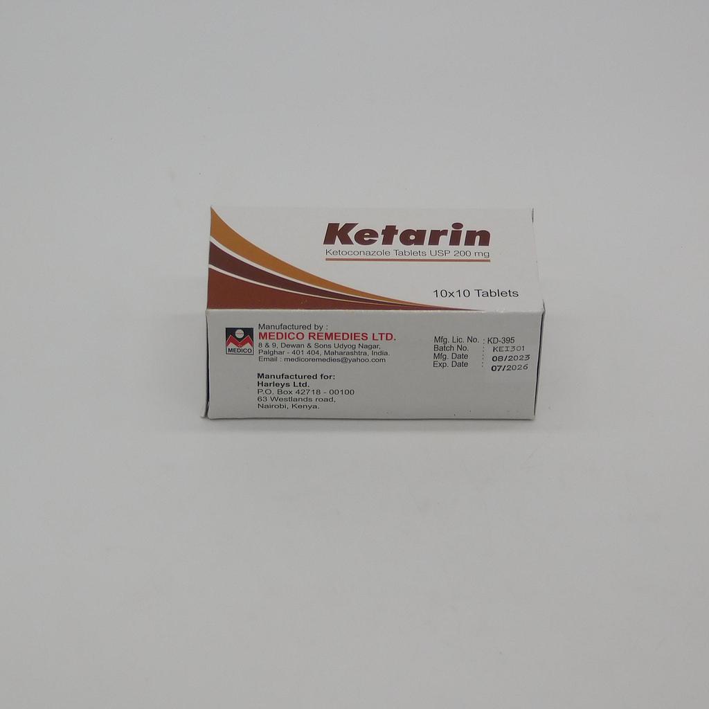 Ketoconazole 200mg Tablets (Ketarin)