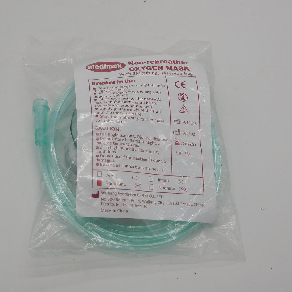 Oxygen Mask Non-Rebreather Paediatric (Medimax)