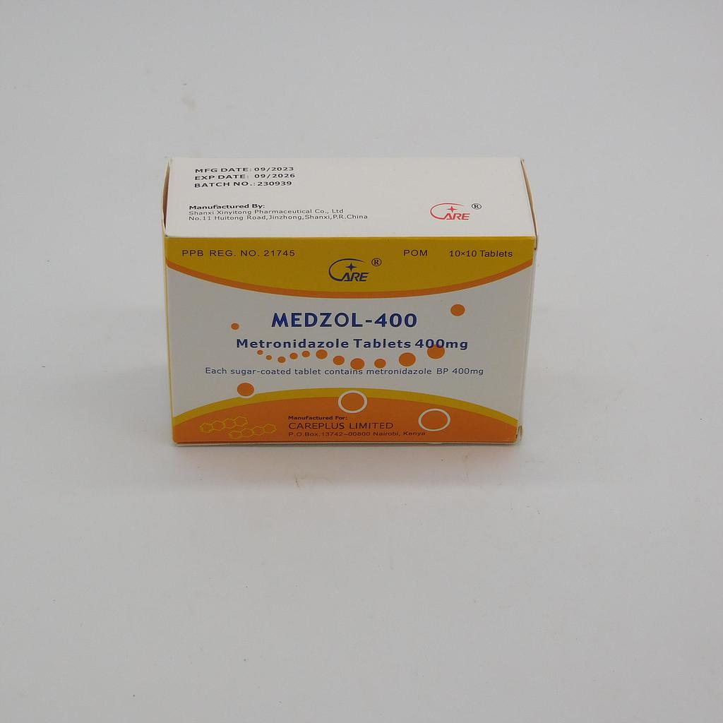 Metronidazole 400mg Tablets Blister (Medzol 400) 