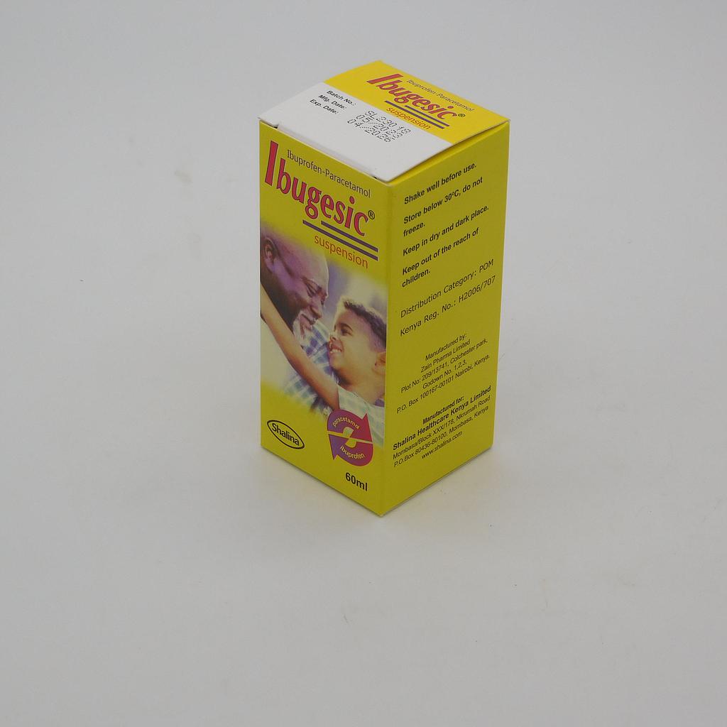 Ibuprofen/Paracetamol 100/125mg/5ml 60ml Suspension (Ibugesic)