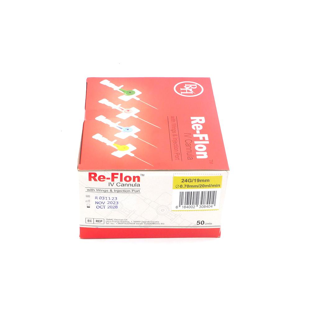 Cannula G24 - Yellow (Re-flon)
