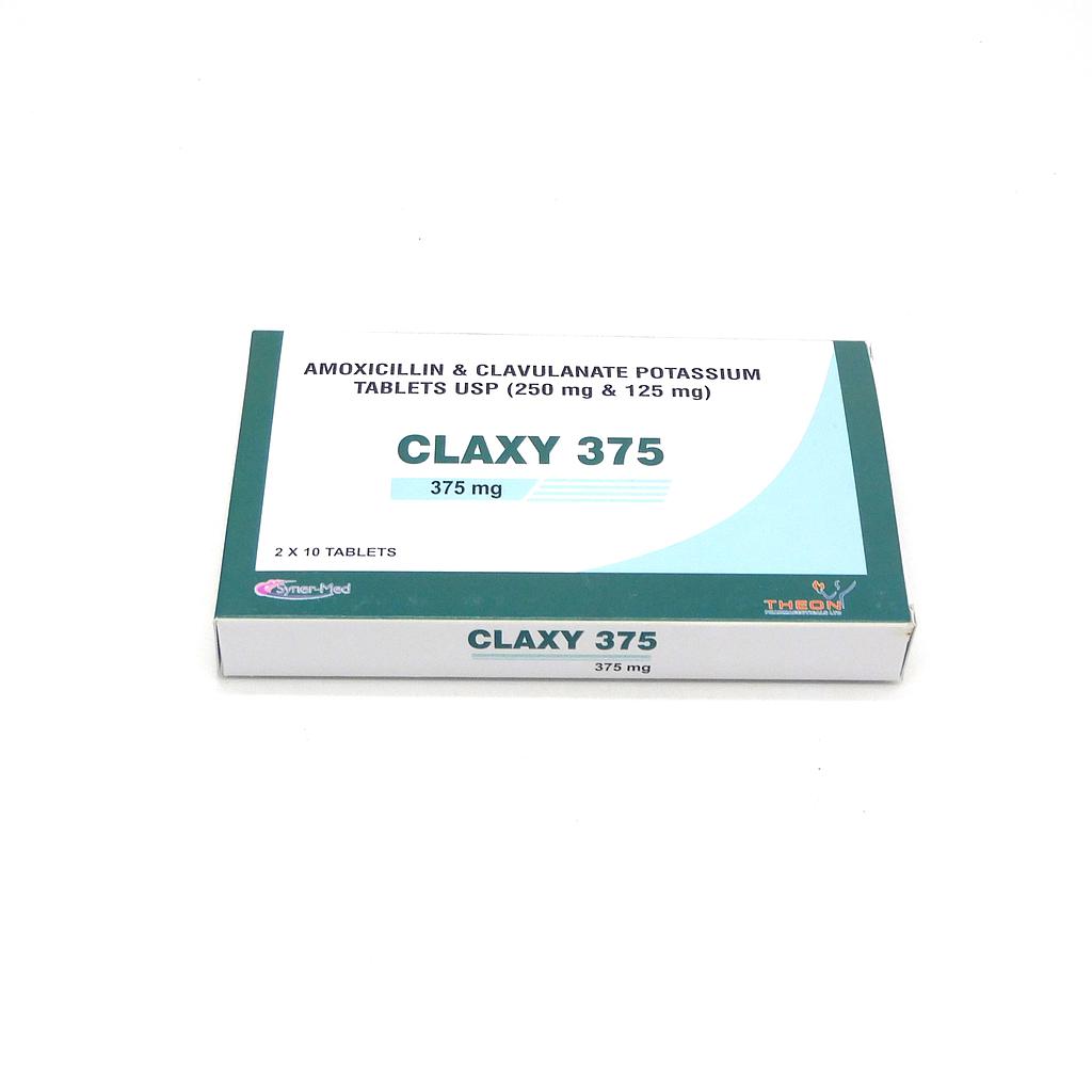 Amoxicillin/Clavulanate Potassium 375mg Tablets (Claxy)
