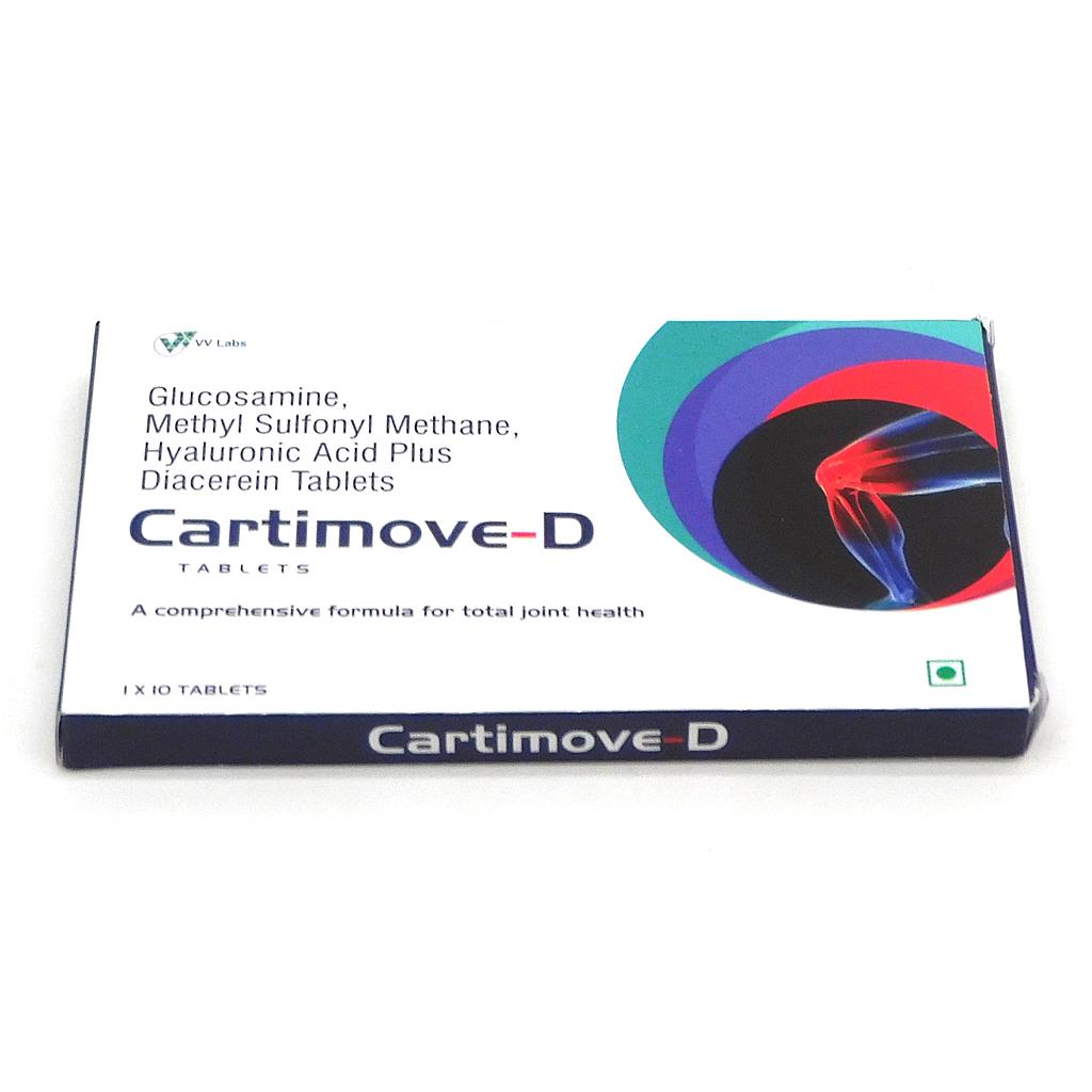 Glucosamine/MSM/Hyaluronic acid/Diacerein Tablets (Cartimove D)