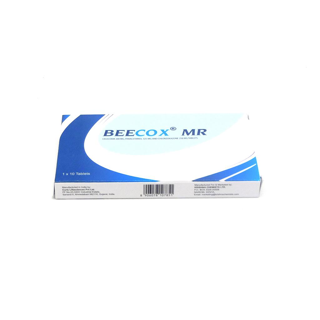 Celecoxib/Paracetamol/Chlorzoxazone 200/325/250mg Tablets (Beecox MR) 