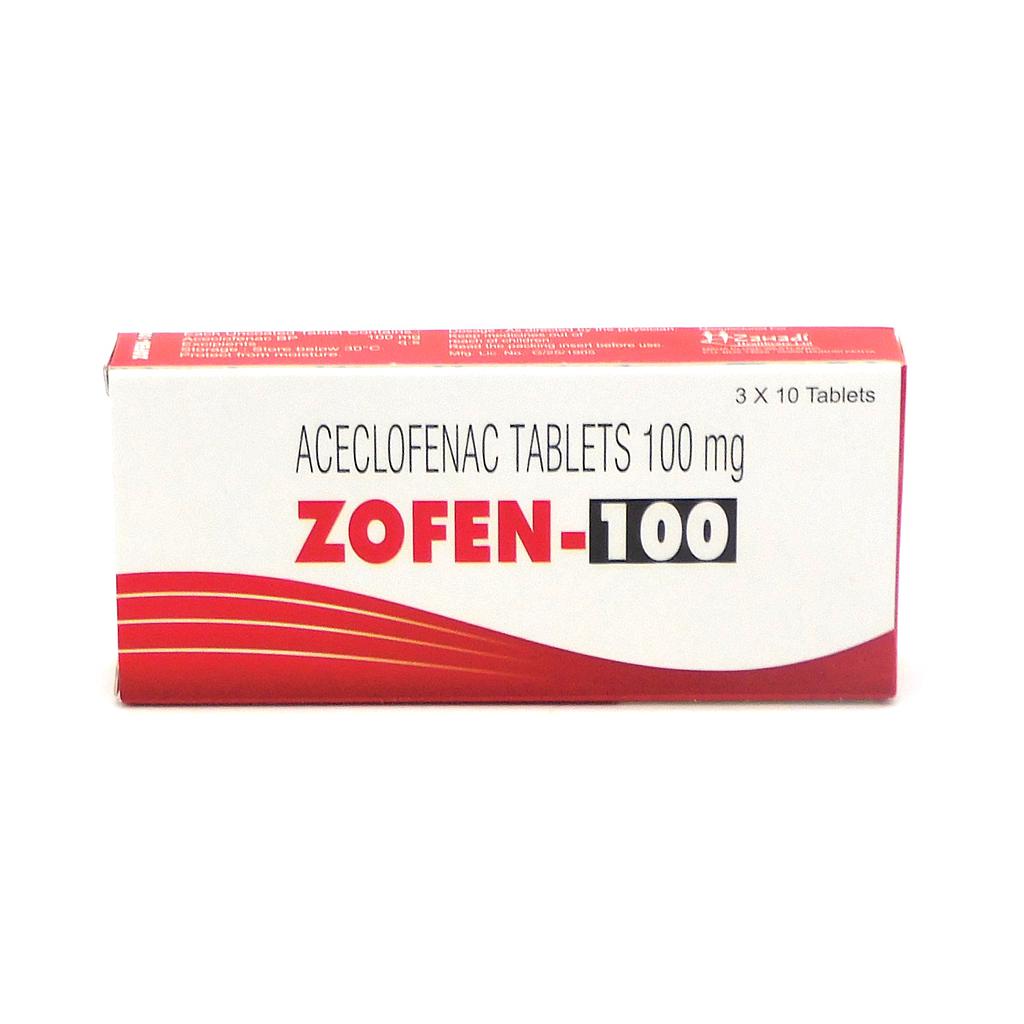 Aceclofenac 100mg Tablet (Zofen-100)