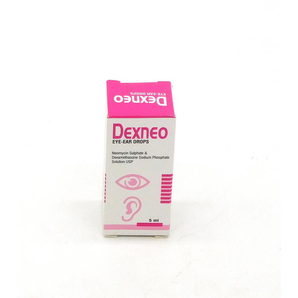 Neomycin Sulfate/Dexamethasone Sodium Phosphate Eye/Ear Drops 5ml (Dexneo)