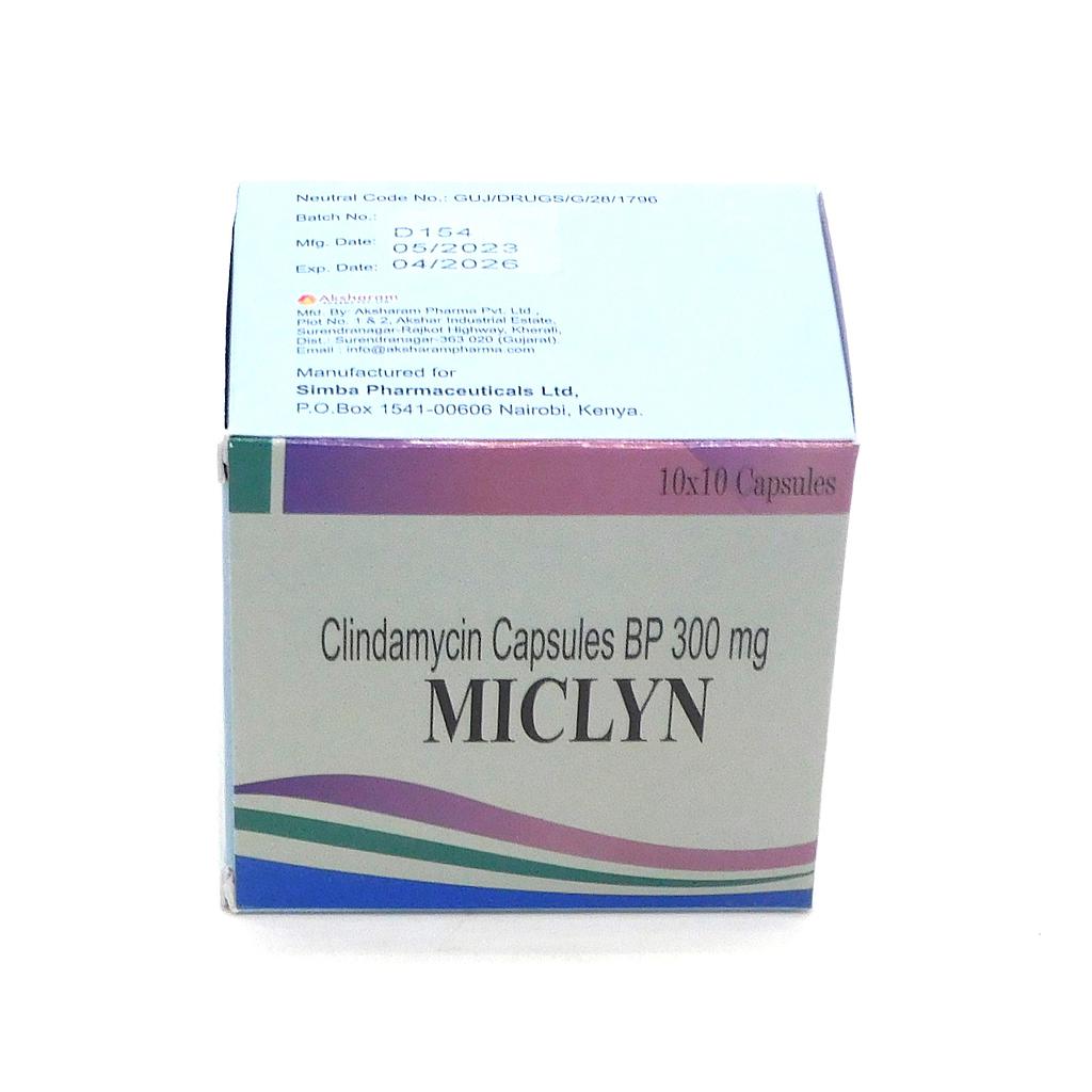 Clindamycin 300mg Capsules (Miclyn)