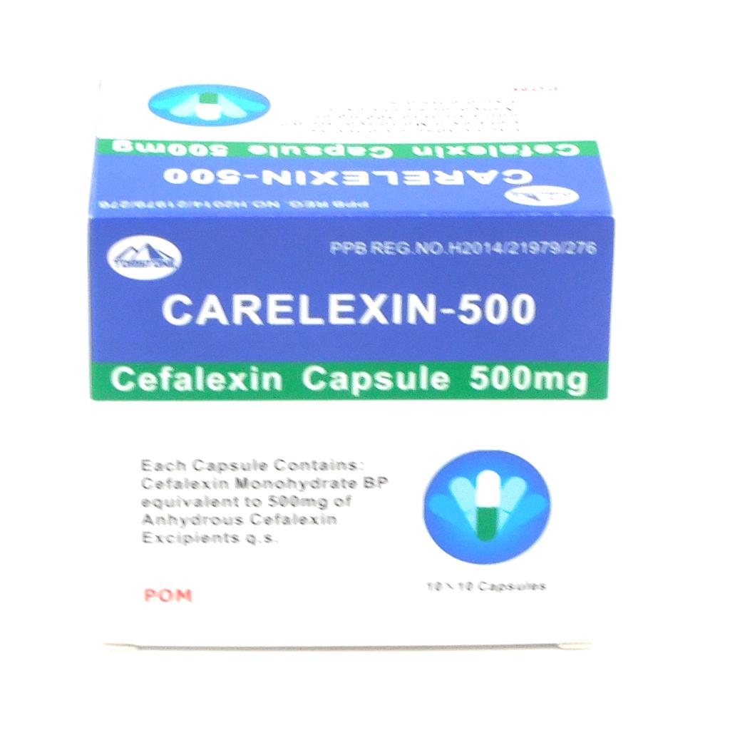 Cefalexin 500mg Capsules (Carelexin-500)