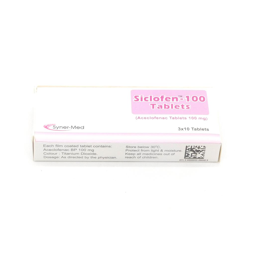 Aceclofenac 100mg Tablet (Siclofen-100)