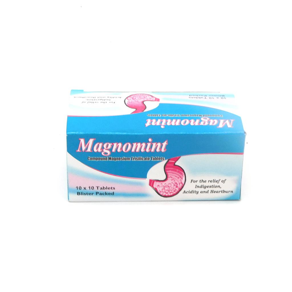 Magnesium Trisilicate/Aluminium Hydroxide Antacid Tablets Blister (Magnomint)