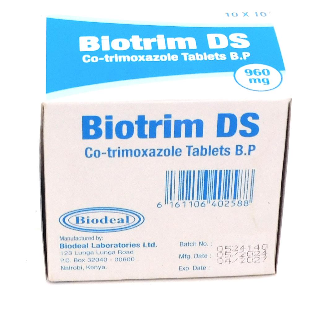 Co-Trimoxazole 800mg/160mg Tablets Blisters (Biotrim-DS)