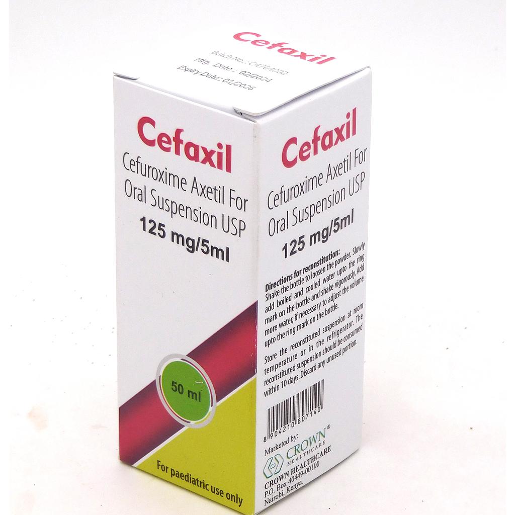 Cefuroxime Axetil 125mg/5ml Oral Suspension 50ml (Cefaxil)