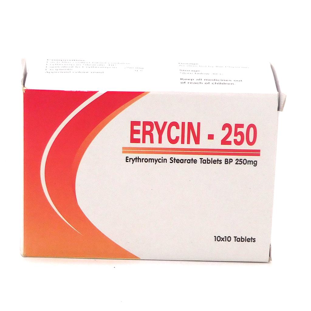 Erythromycin 250mg Tablets Blister (Erycin-250)