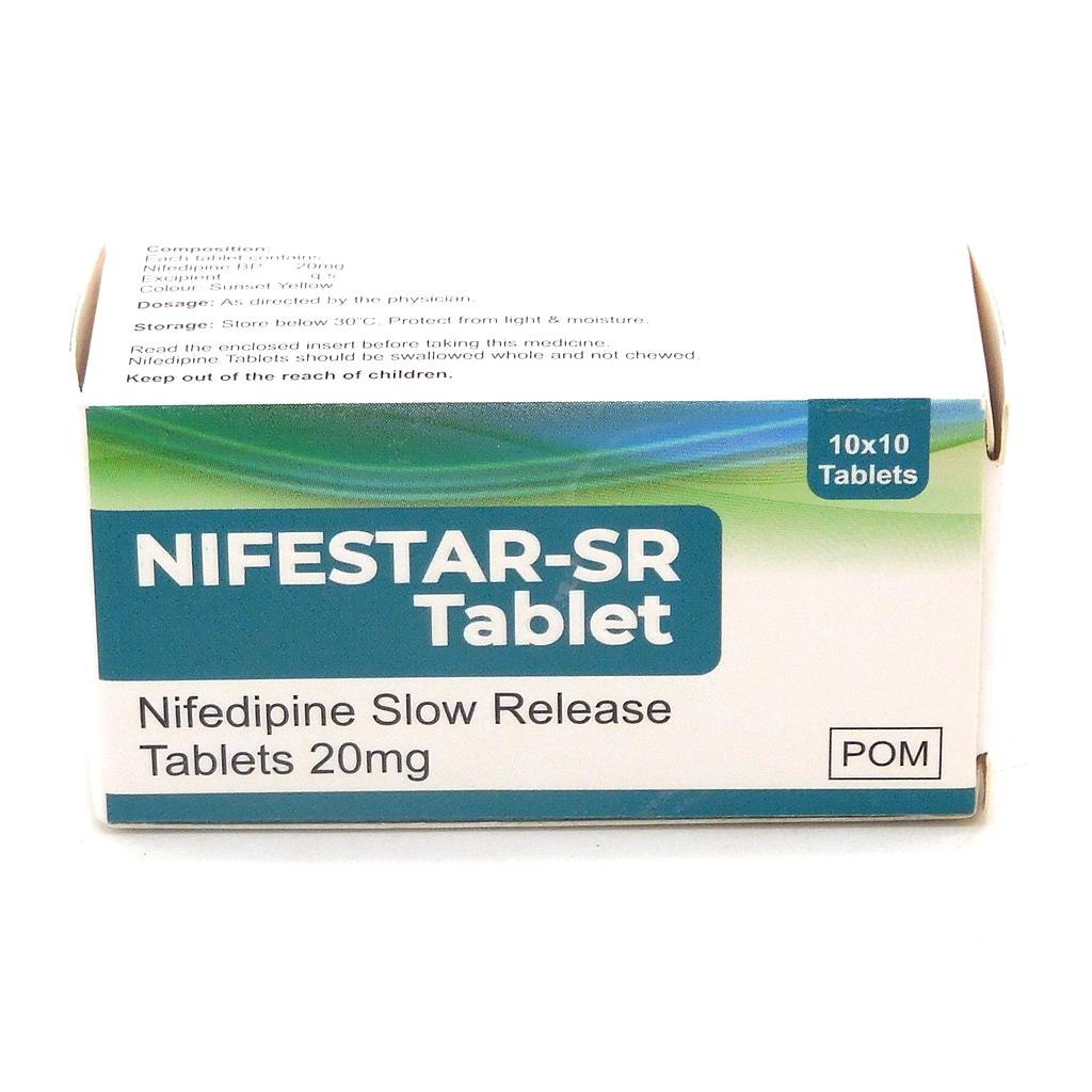 Nifedipine 20mg Tablets (Nifestar-Sr)