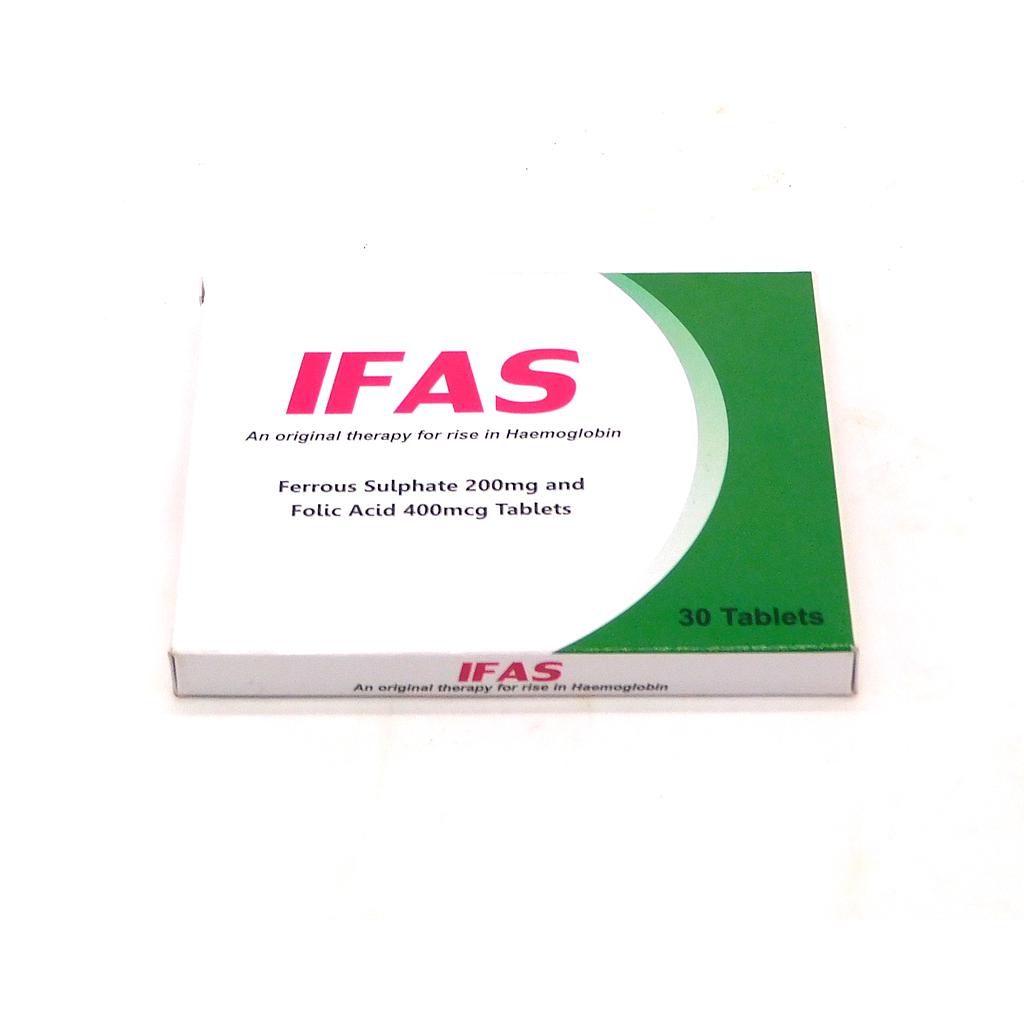 Ferrous Sulphate/Folic Acid 200mg/0.4mg Tablets (IFAS)