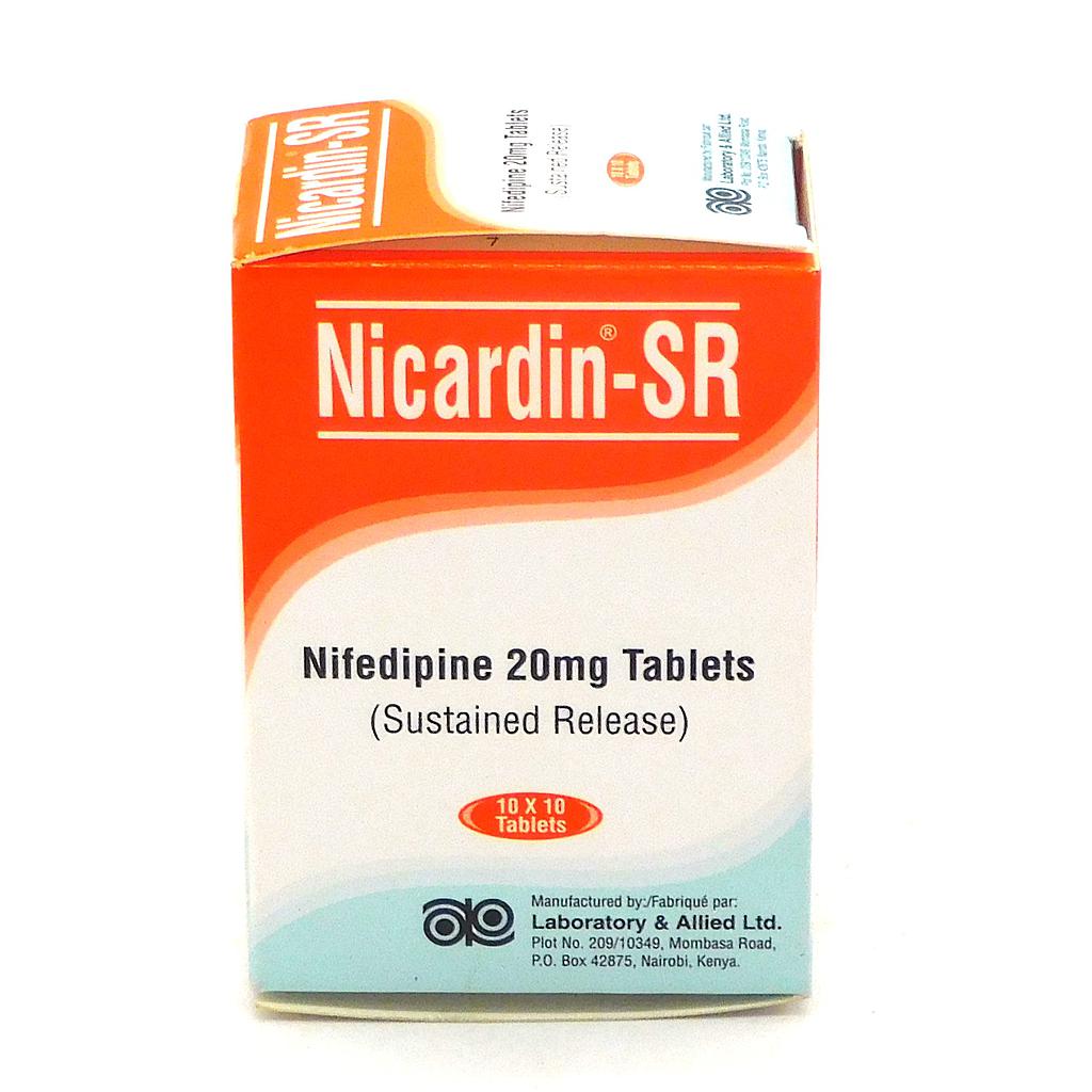 Nifedipine 20mg Tablets (Nicardin-Sr)