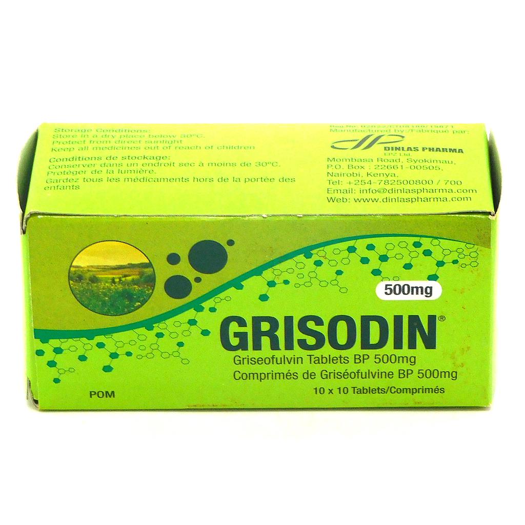 Griseofulvin 500mg Blister Tablets (Grisodin)