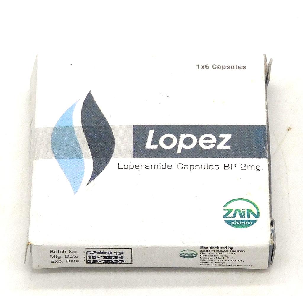 Loperamide 2mg Capsules (Lopez)