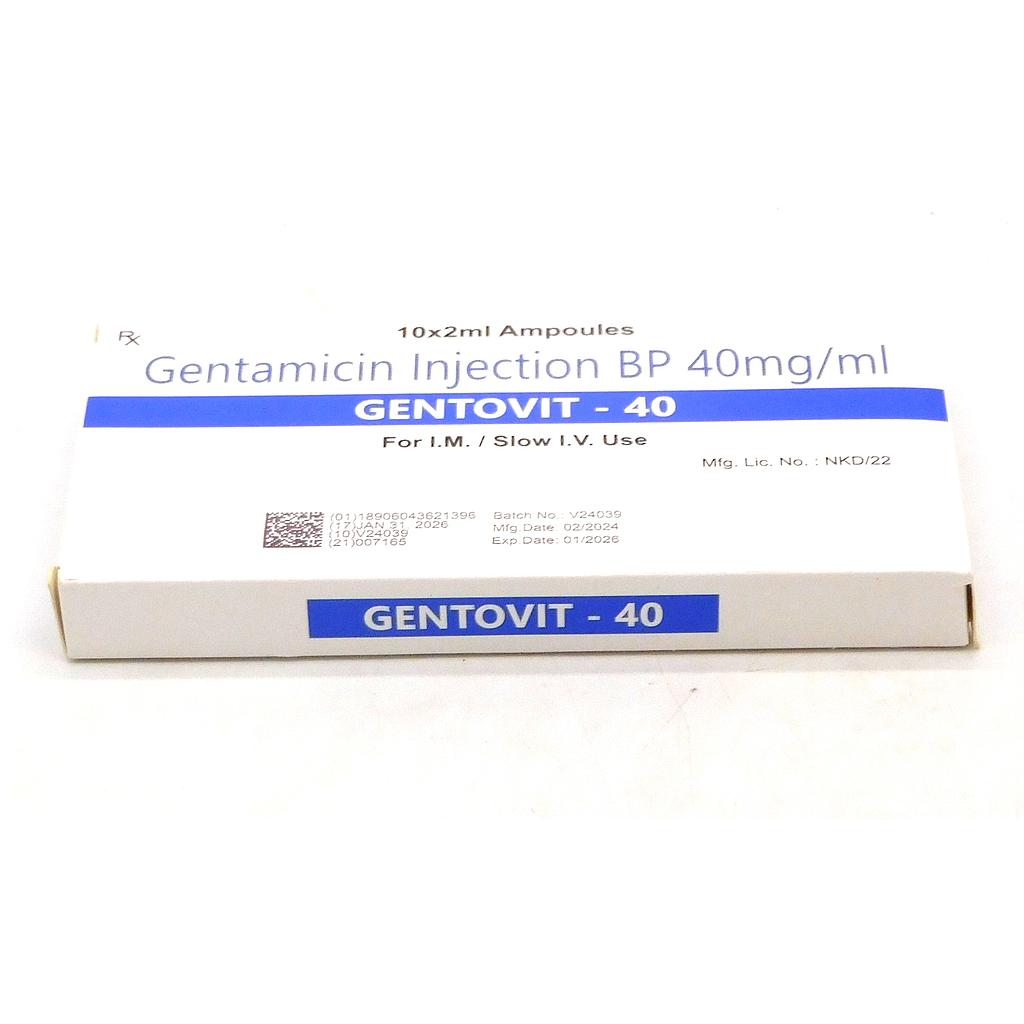 Gentamycin Injection 80mg/2ml (Gentovit)