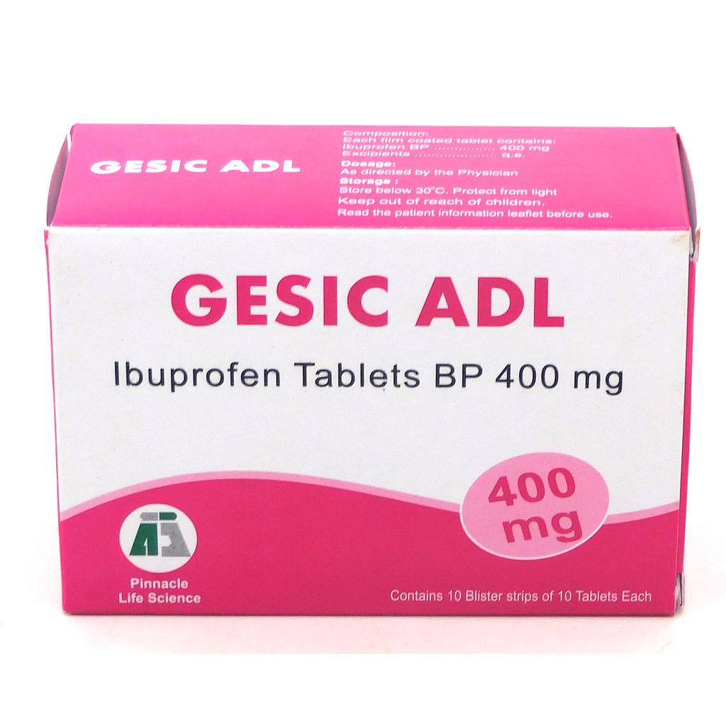 Ibuprofen 400mg Tablets Blisters (Gesic Adl)