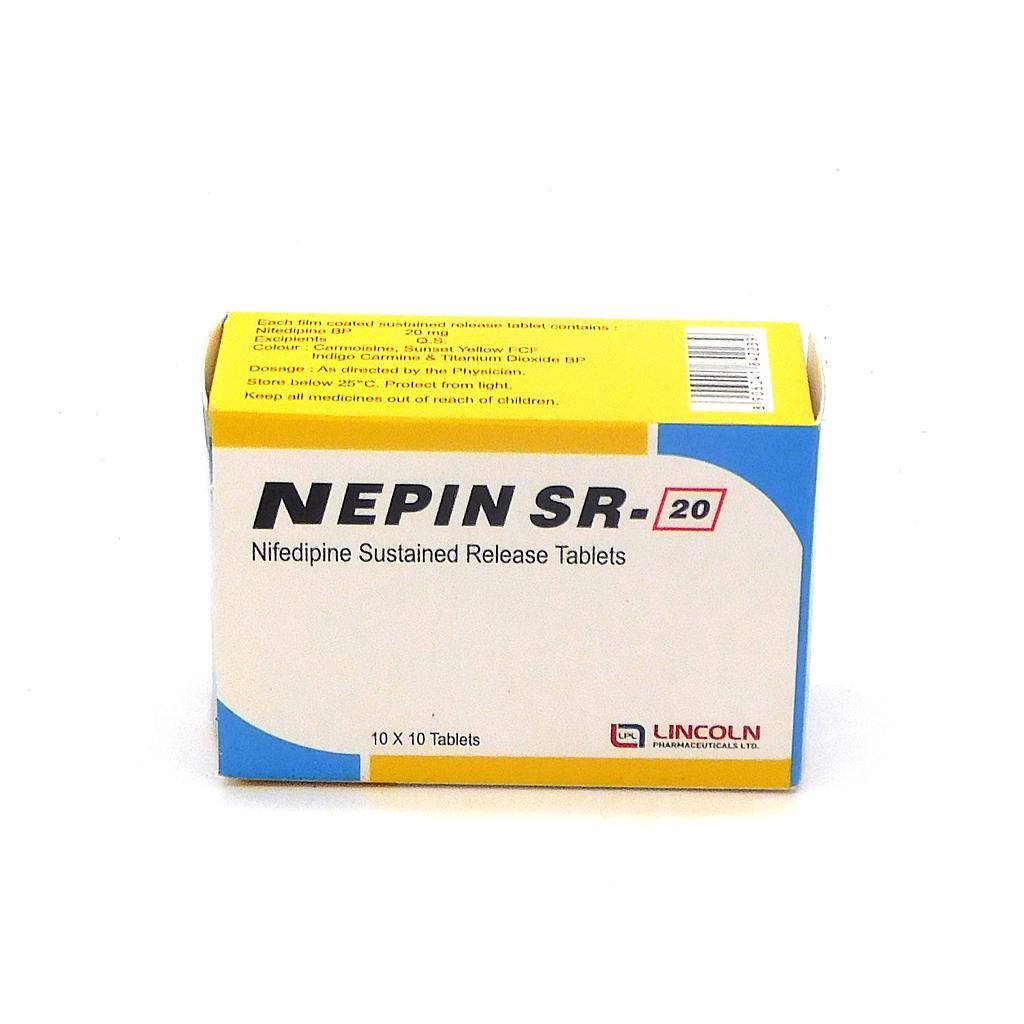 Nifedipine 20mg Tablets (Nepin Sr)