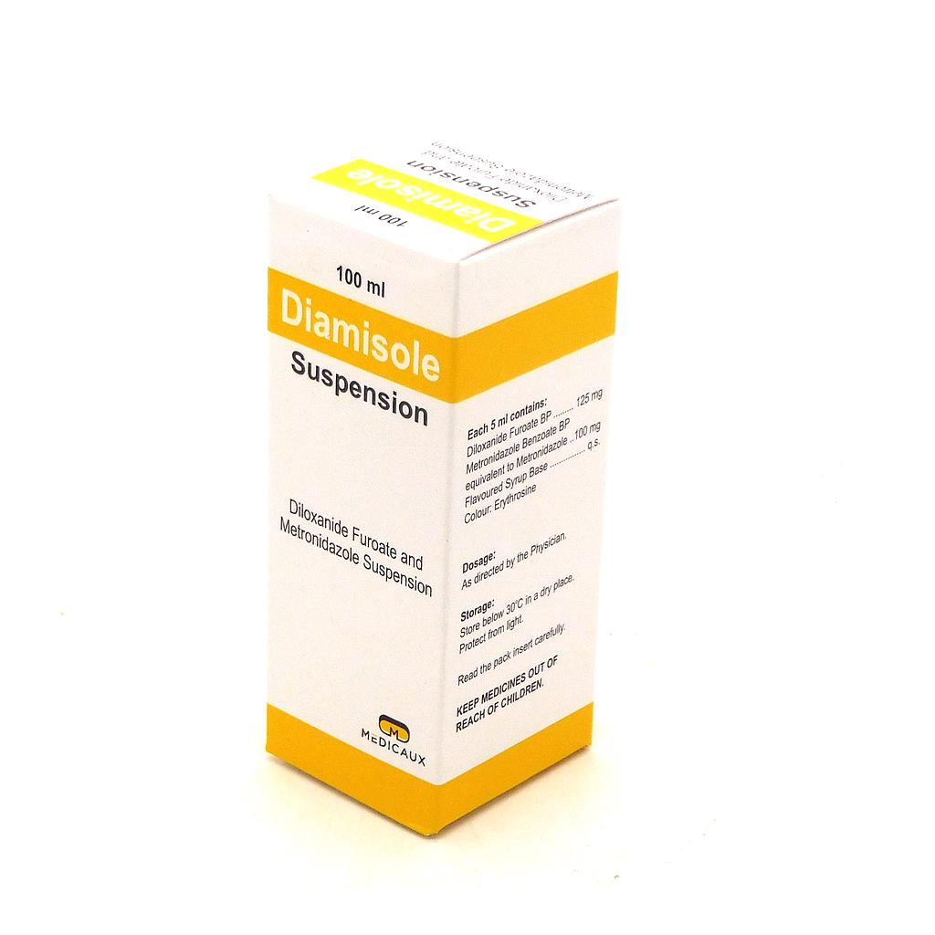 Diloxanide Furoate 250mg/ml Metronidazole Benzoate 200mg/ml Suspension 100ml (Diamisole)