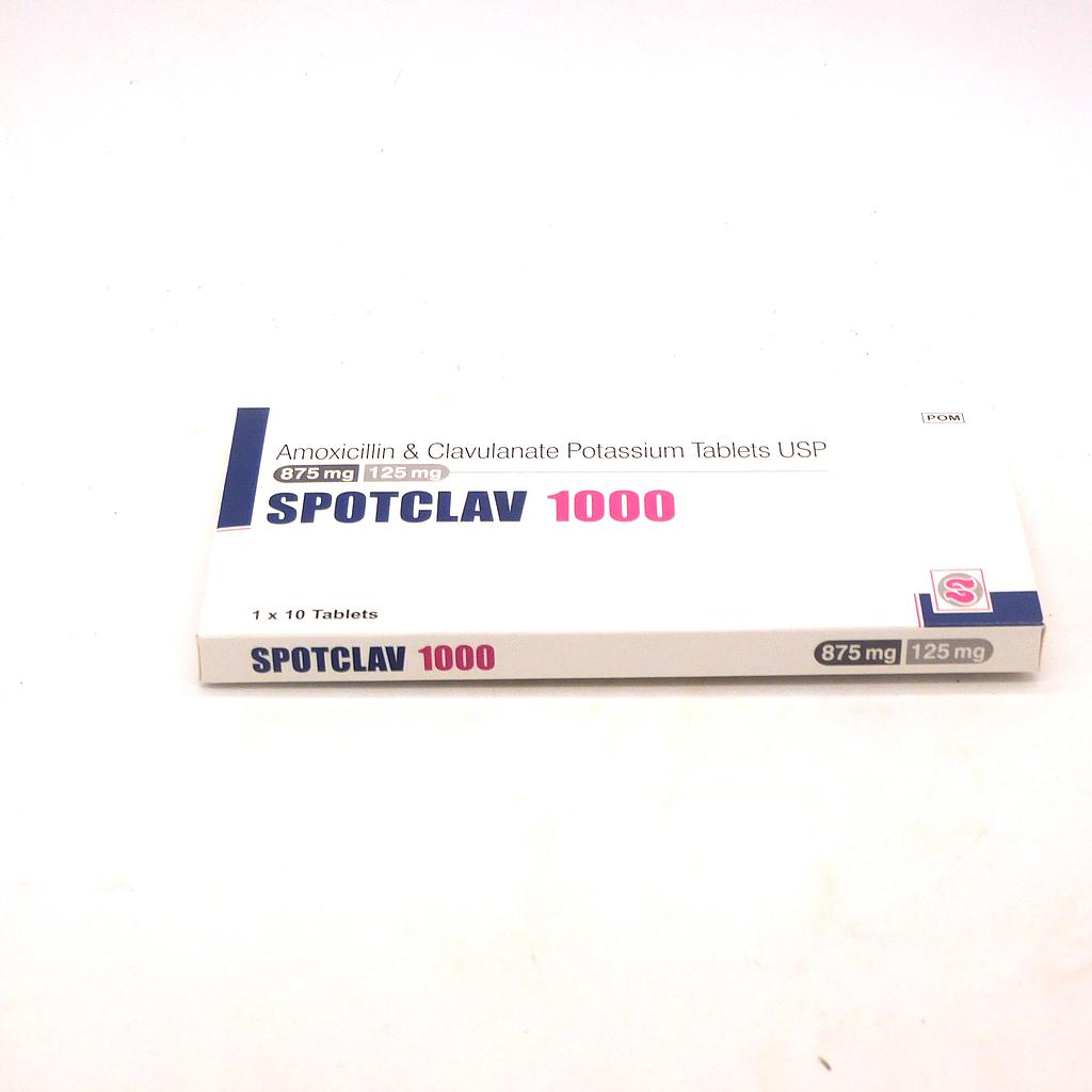 Amoxicillin/Clavulanate Potassium 1g Tablets (Spotclav)
