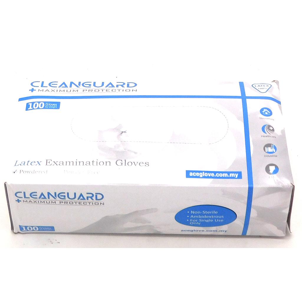 Latex Examination Gloves Medium Box (Cleanguard)