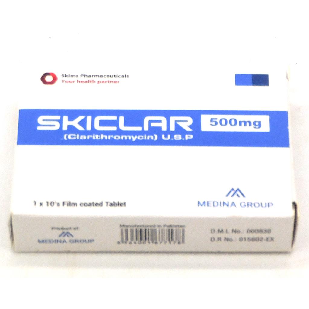 Clarithromycin 500mg Tablets (Skiclar)