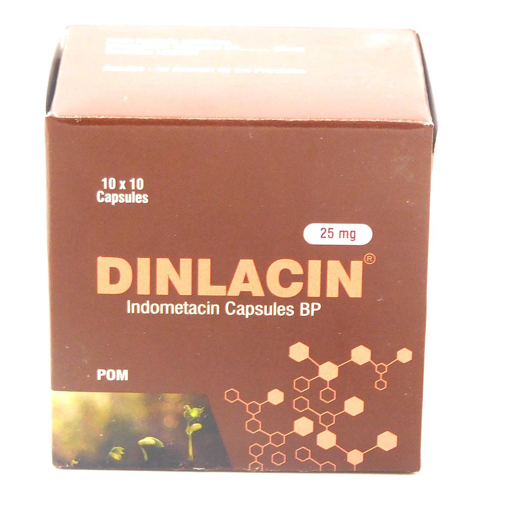 Indomethacin 25mg Capsules (Dinlacin)