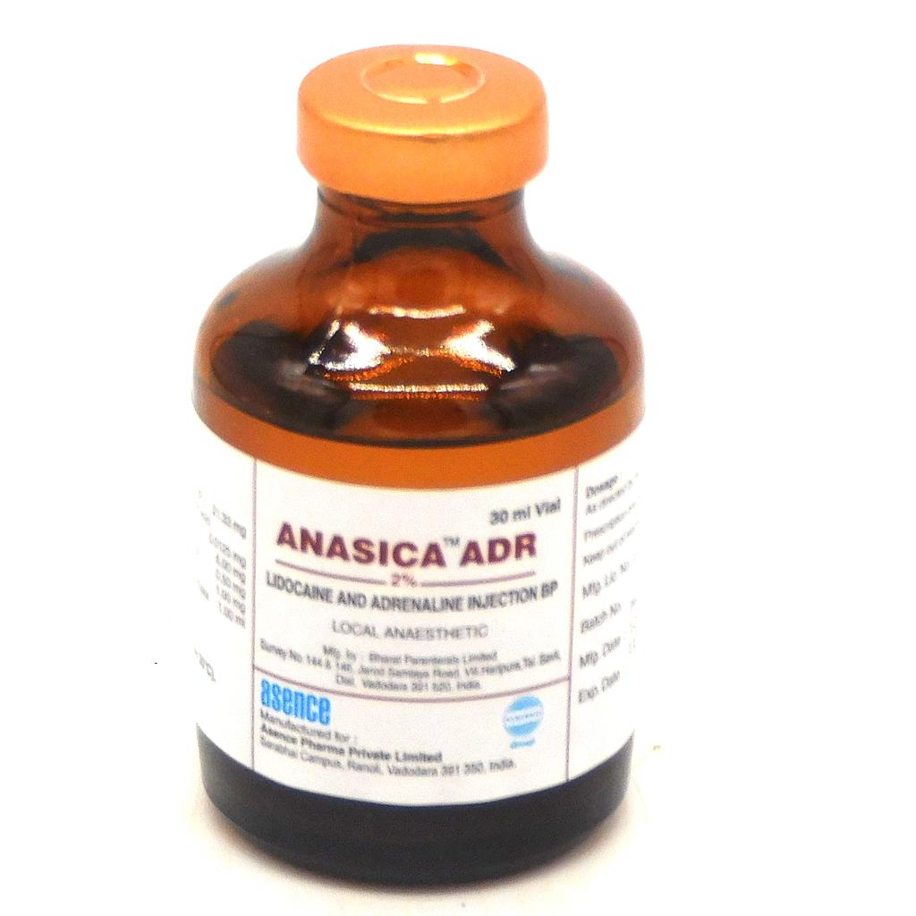 Lidocaine/Adrenaline Injection 30ml (Anasica-ADR)