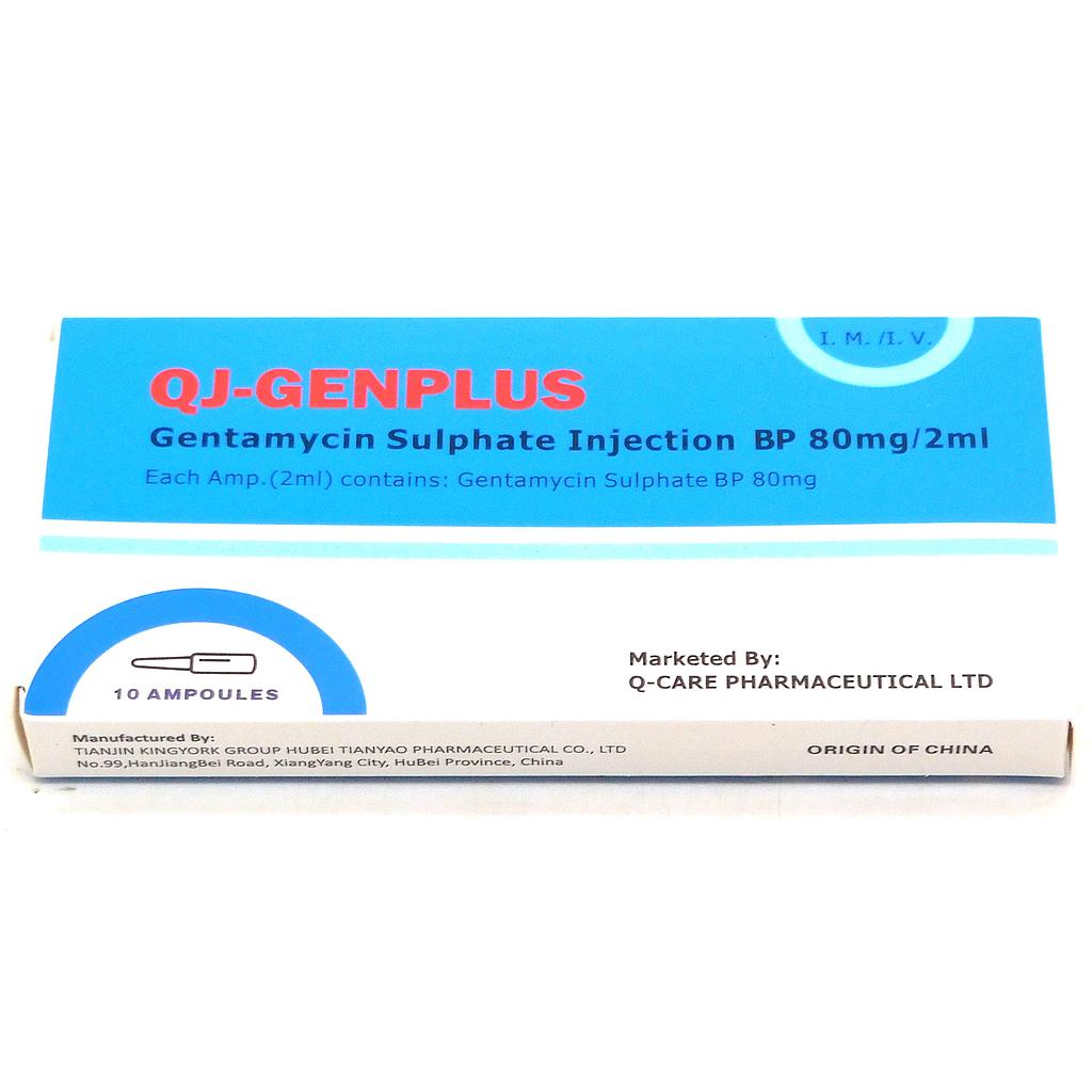Gentamycin Injection 80mg/2ml (Qj Genplus)