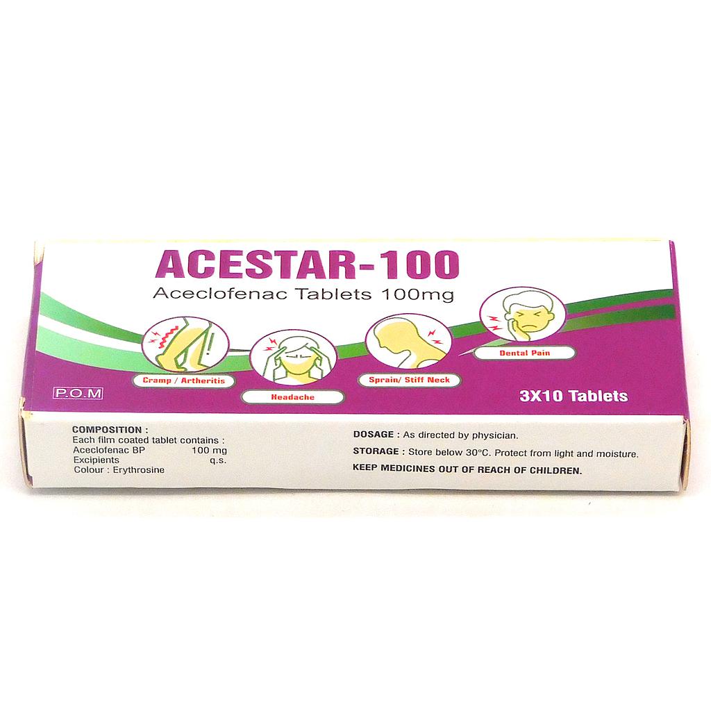 Aceclofenac 100mg Tablet (Acestar-100)