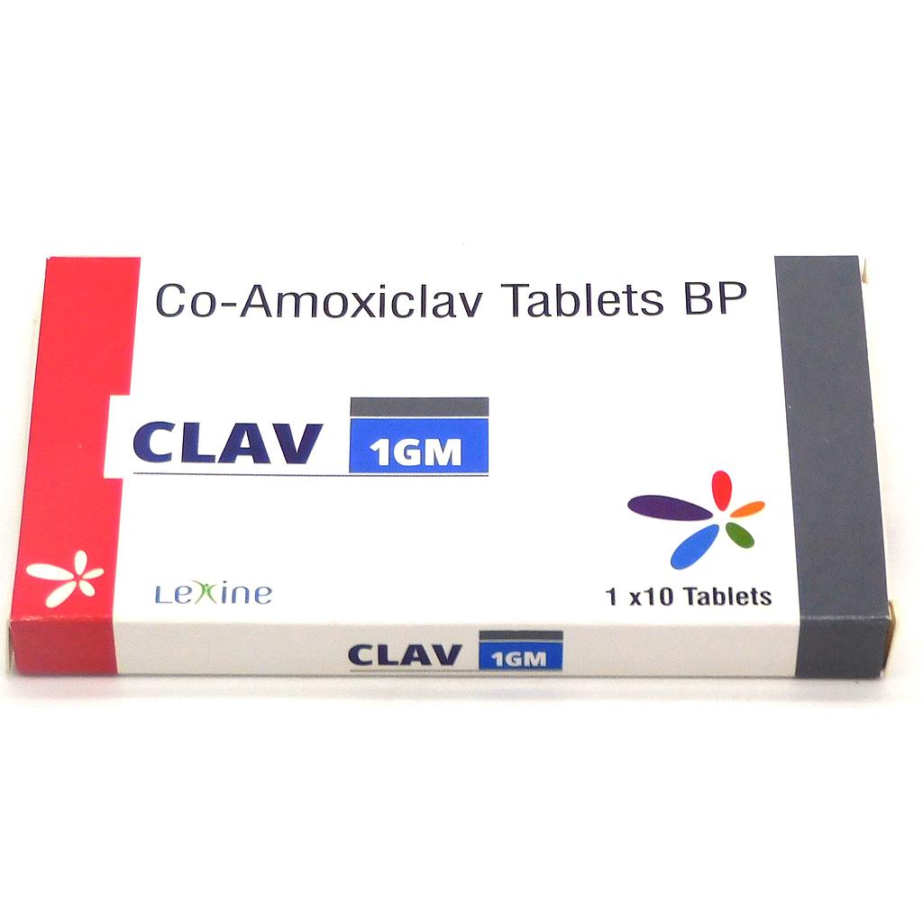 Amoxicillin/Clavulanate Potassium 1g Tablets (Clav) 