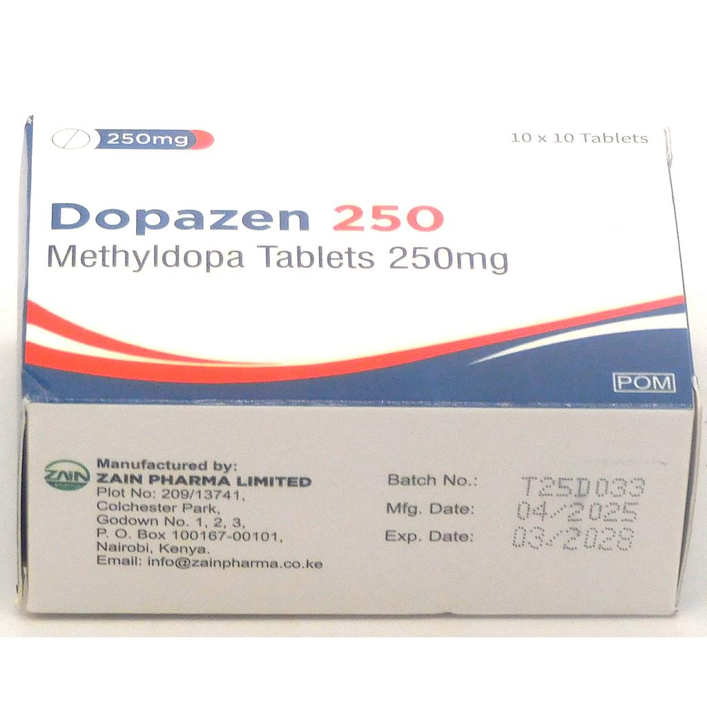 Methyldopa 250mg Blisters (Dopazen)
