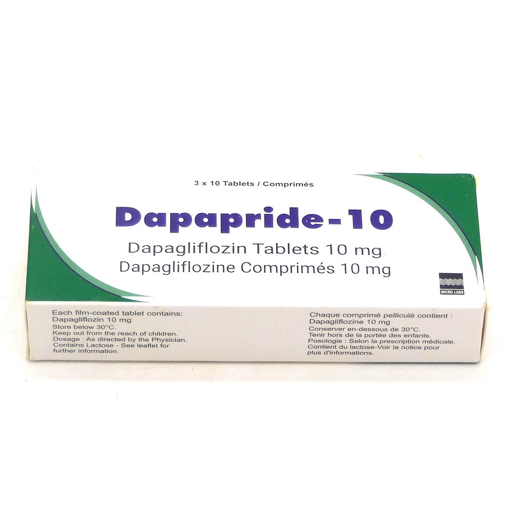Dapagliflozin 10mg Tablets (Dapapride)  