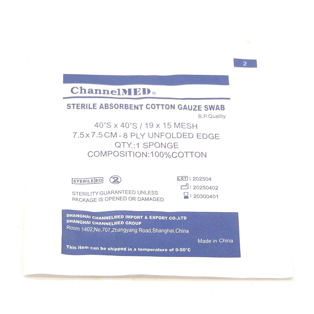 Sterile Gauze Swabs 3cm x 3cm (Channelmed)