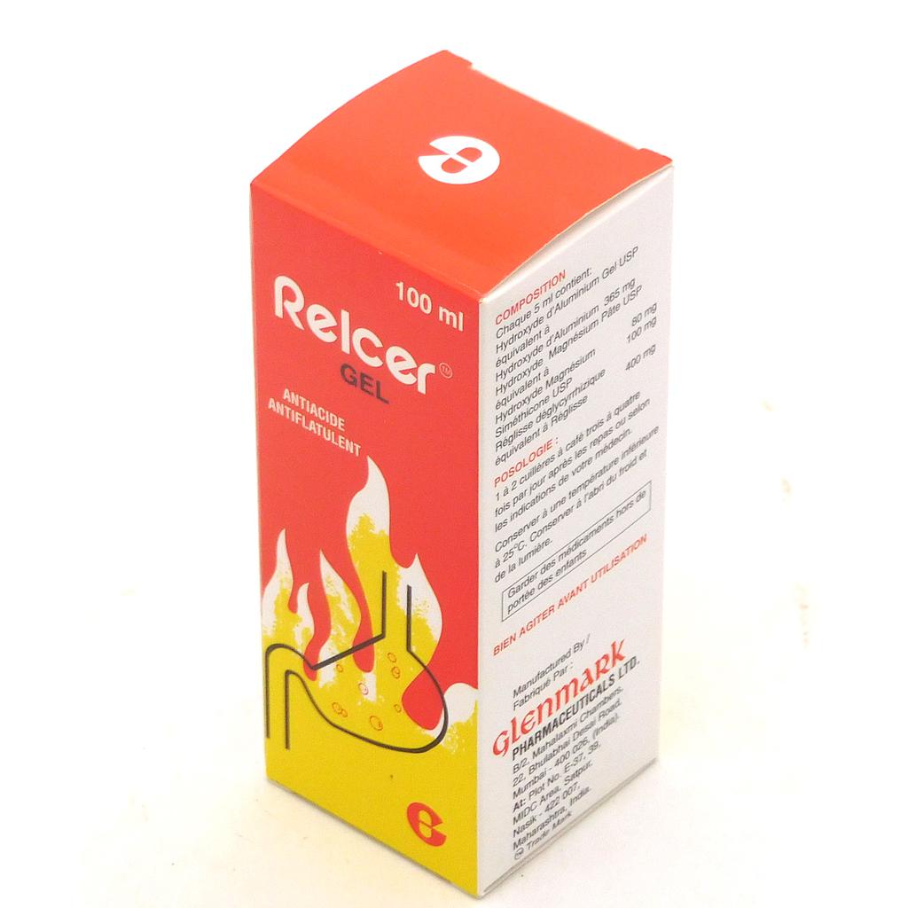 Aluminium Hydroxide/Magnesium Hydroxide/ Simethicone/ Deglycyrrhizinated Liquorice 365mg/80mg/100mg/400mg 100ml (Relcer) 