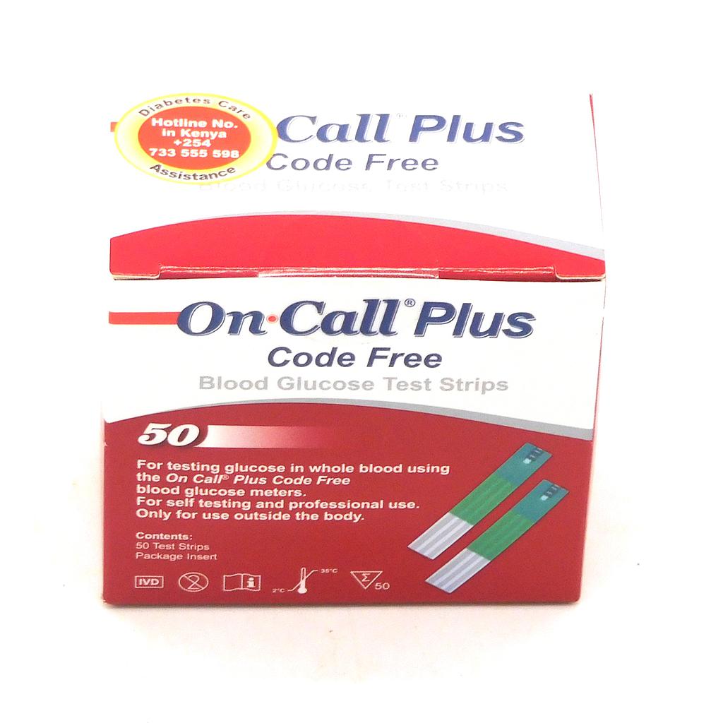 Blood Glucose Test Strips (On Call Plus Code free)