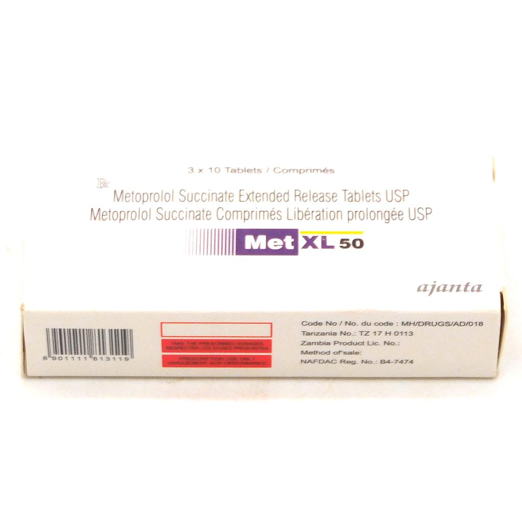 Metoprolol 50mg Tablets (Met XL 50)