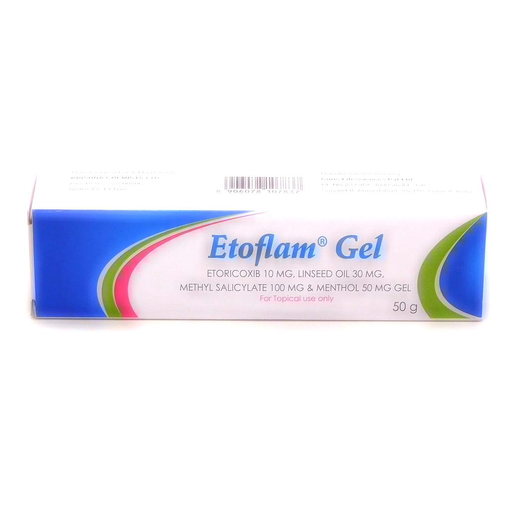Etoricoxib/Methyl Salicylate/Linseed oil/Menthol Gel 50gm (Etoflam) 