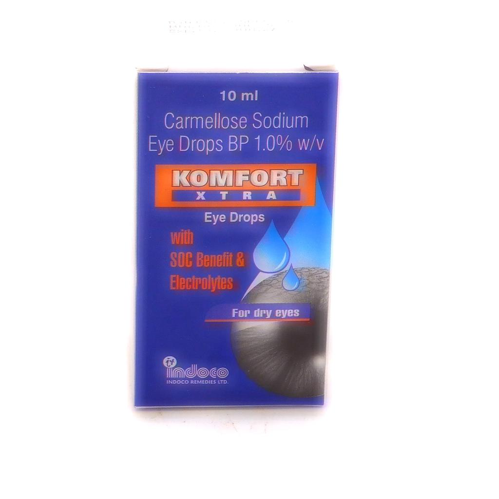 Carboxymethylcellulose/Dextran/Glycerin/Hypromellose/polyethylene glycol 400 10ml Eye Drops (Komfort Extra)