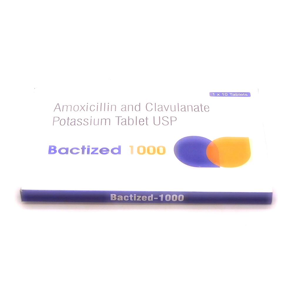 Amoxicillin/Clavulanate Potassium 1g Tablets (Bactized 1000)