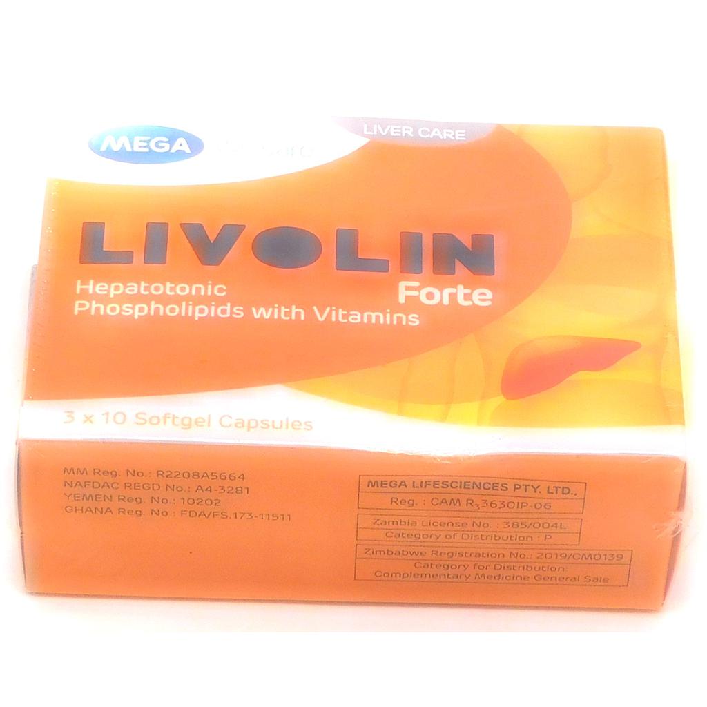Thiamine/Riboflavin/Nicotinamide/Pyridoxine /Cyanocobalamin/Vitamin E Capsules (Livolin Forte)