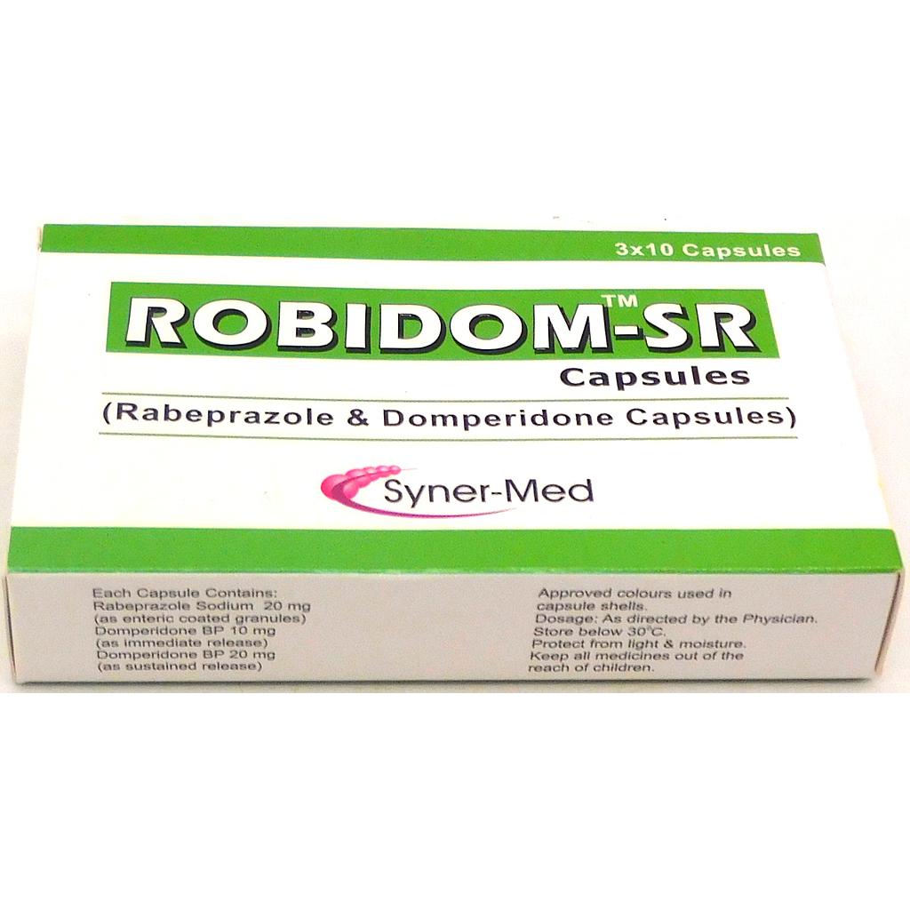 Rabeprazole 20mg/Domperidone 30mg Tablets (Robidom SR) 