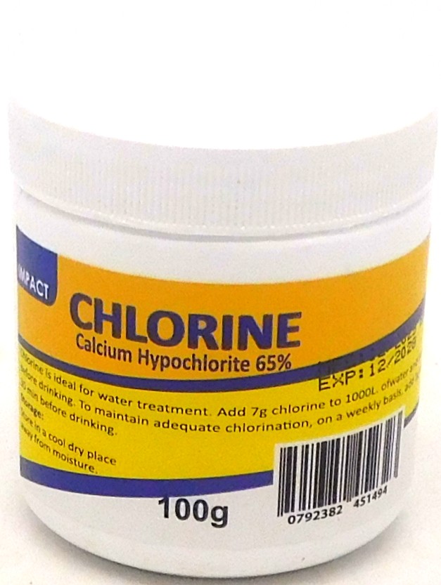 Calcium Hypochlorite 65% 100g (Chlorine)