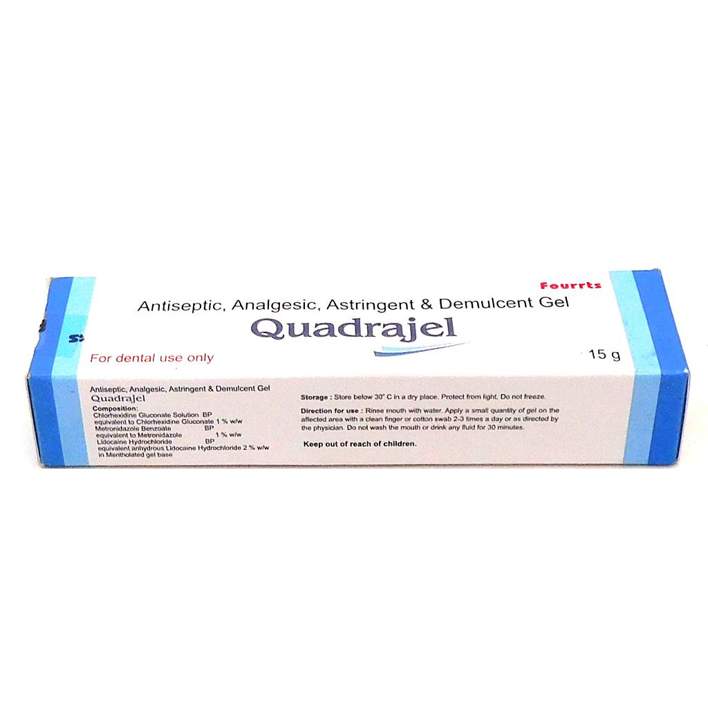 Chlorhexidine Gluconate, Metronidazole and Lidocaine 15g (Quadrajel) 