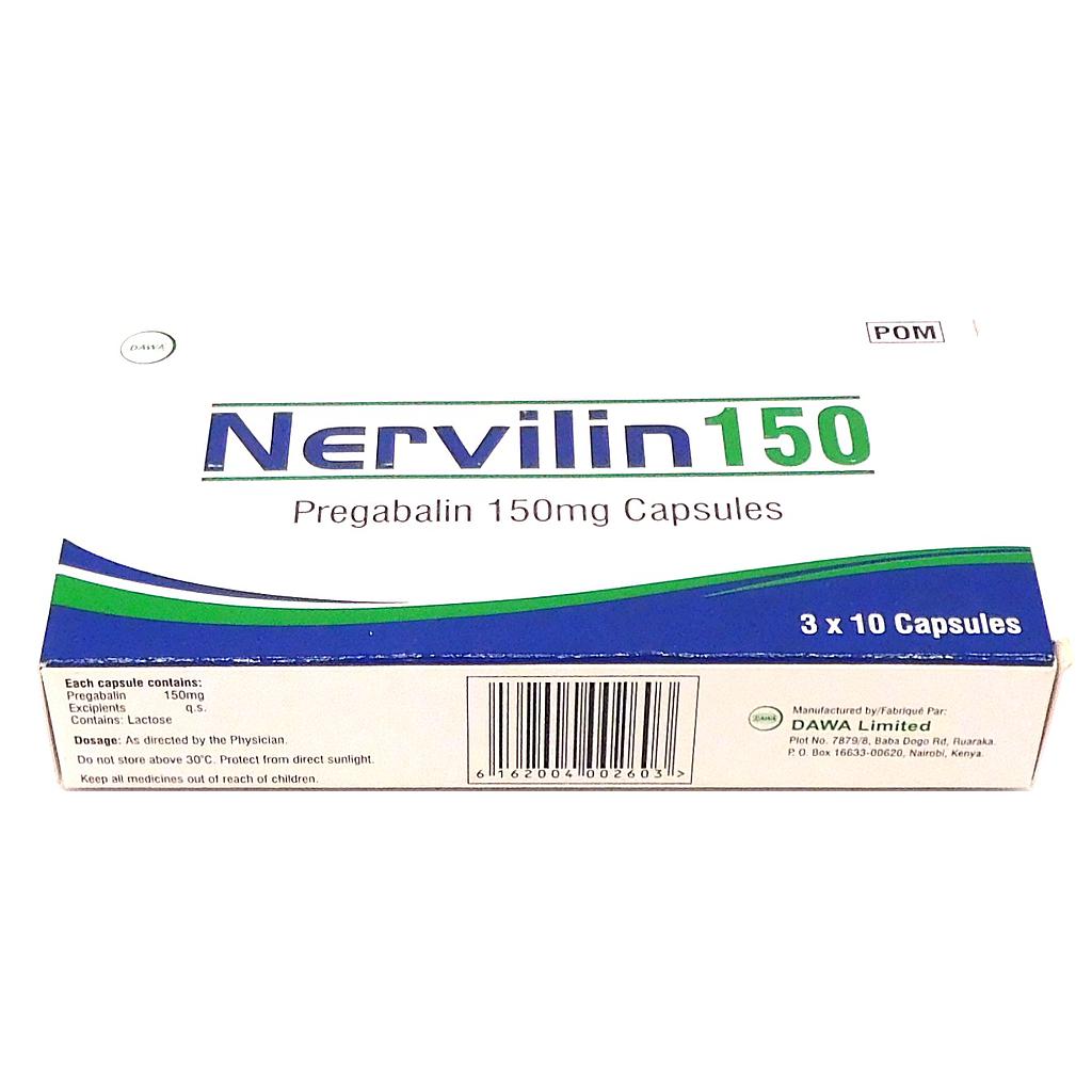 Pregabalin 150mg  Capsules (Nervilin 150)